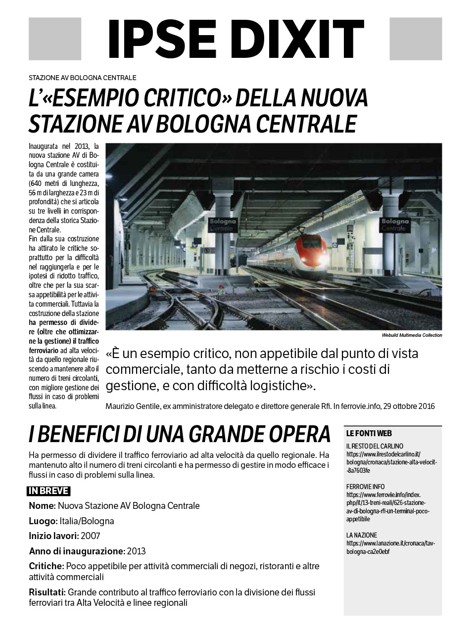 N.10 NUOVA STAZIONE AV BOLOGNA CENTRALE IT 960